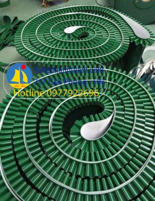 Băng tải PVC xanh dán bèo ( tai bèo) giá rẻ