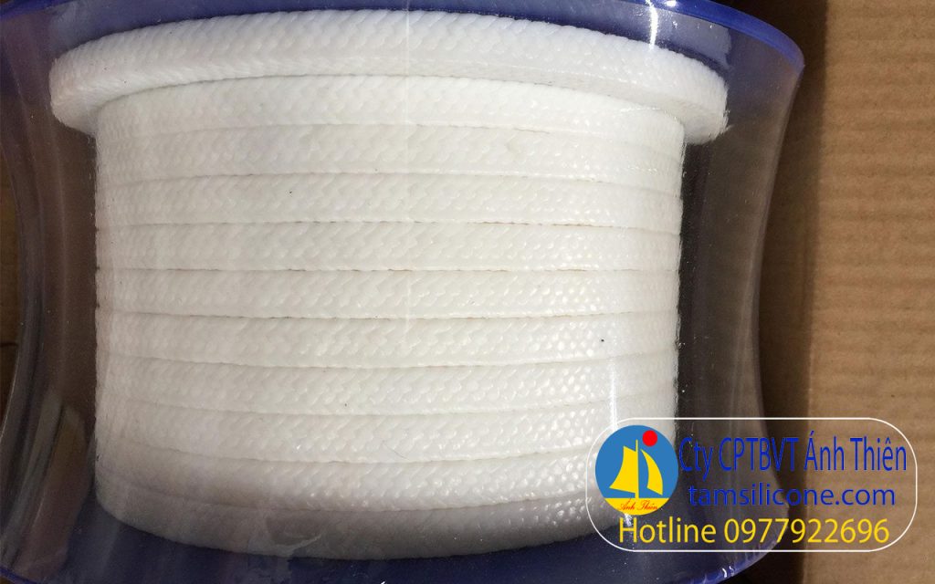 Dây tết chèn Teflon chịu nhiệt màu trắng