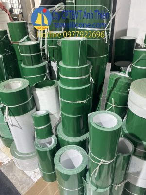 Băng tải PVC xanh trơn độ dày 1mm, 2mm, 3mm,4mm, 5mm…..