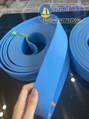 Dây đai dẹt hai mặt xanh da trời dày 4mm x rộng 50mm