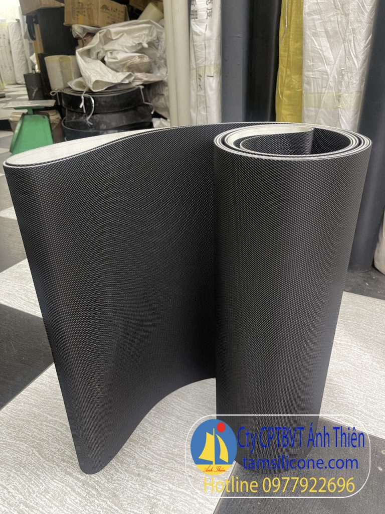 Băng tải PVC đen nhám dày 2.3mm dùng cho máy tập thể dục kích thước ...