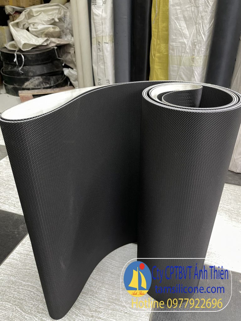Băng tải PVC đen nhám dày 2.3mm dùng cho máy tập thể dục kích thước ...