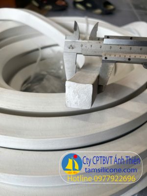 Silicon xốp vuông 25×25 màu trắng chịu nhiệt độ cao – Gioăng silicon