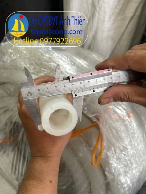 Ống silicon 26×41 màu trắng chịu nhiệt độ cao – Gia công ống theo yêu cầu
