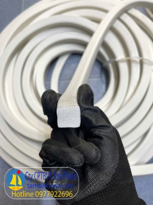 Silicon xốp vuông 18×18 chịu nhiệt màu trắng